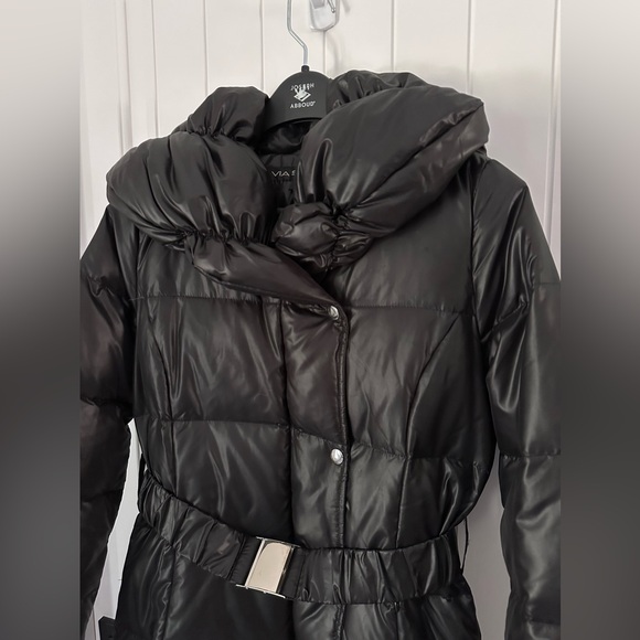 Via Spiga Belted Puffer down/waterfowl Jacket Sz XS - Picture 4 of 9
